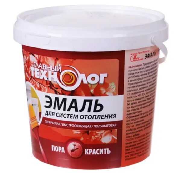 Эмаль универсальная алкидно-уретановая износостойкая Главный Технолог белая 0,75 л.