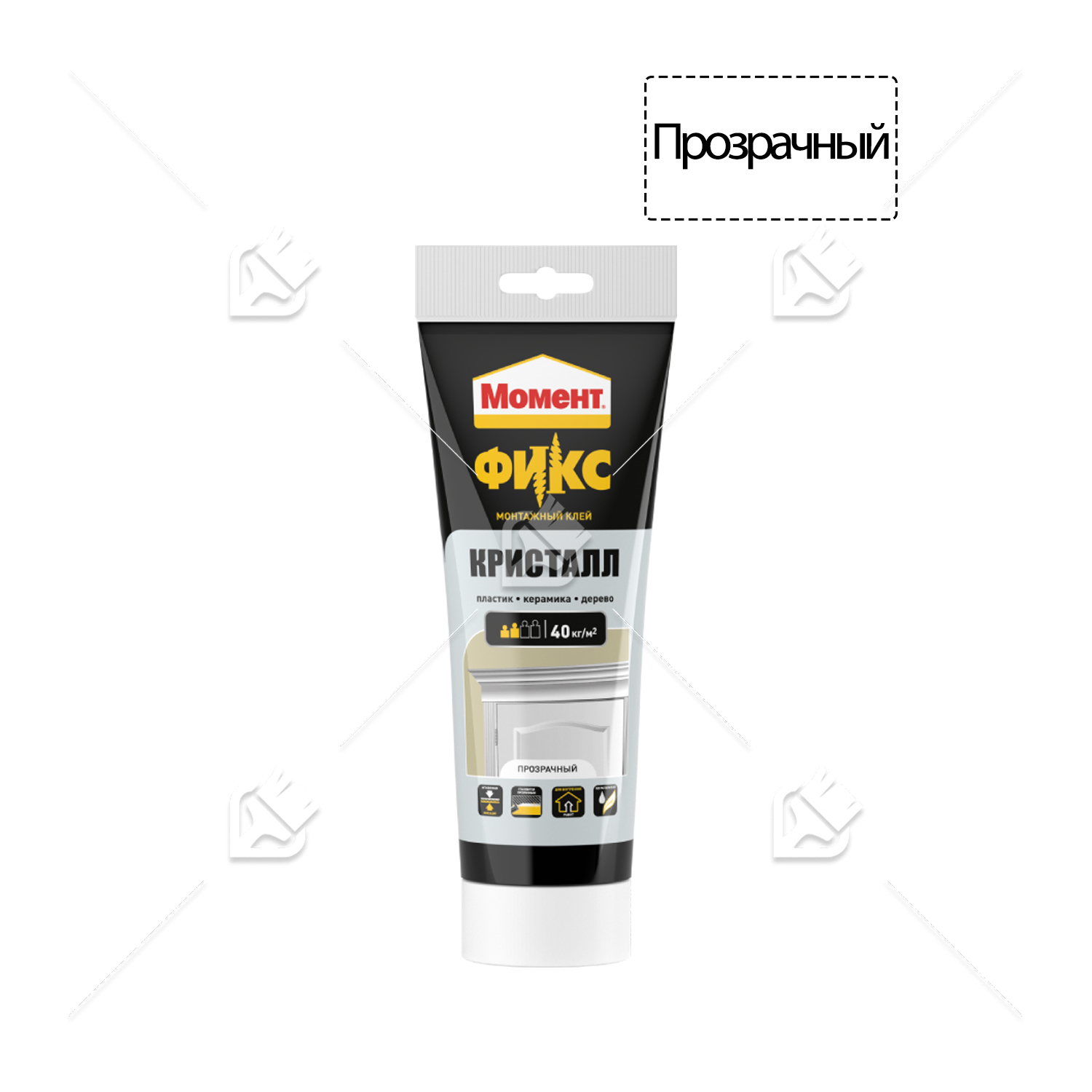 Клей монтажный универсальный акриловый Момент FIX Кристалл 185 г.