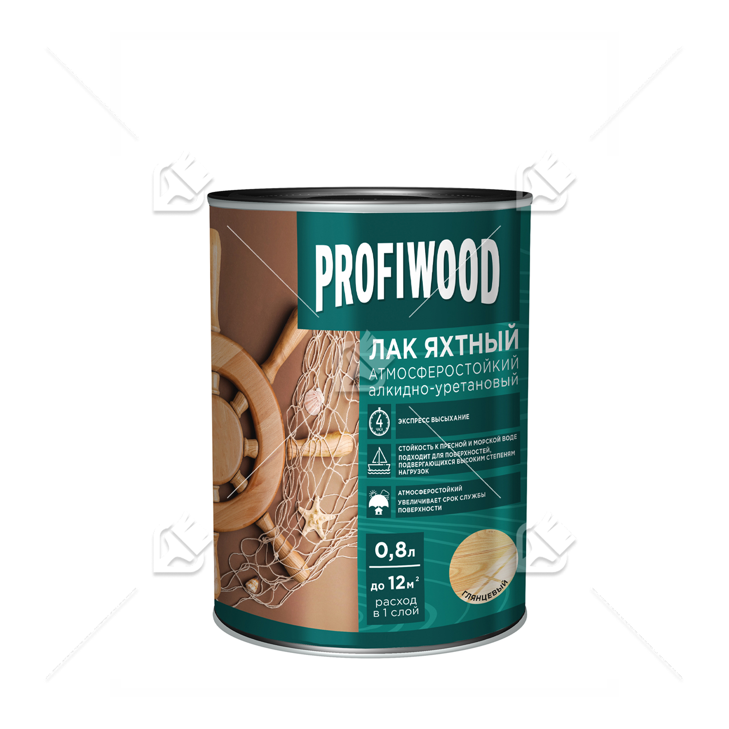 Лак яхтный Profiwood атмосферостойкий алкидно-уретановый глянцевый 0,8 л