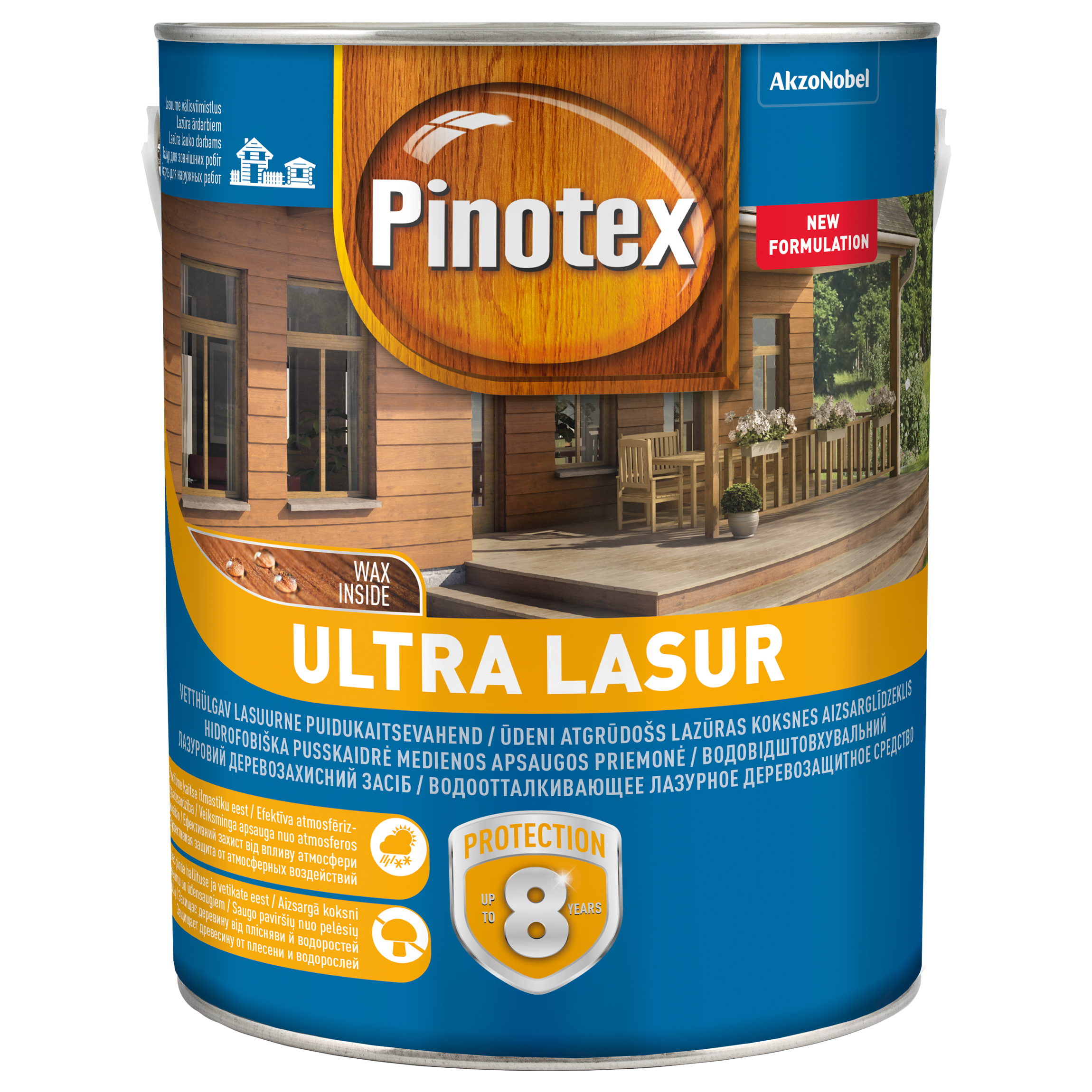 Пропитка декоративная для защиты древесины Pinotex Ultra AWB полуглянцевая красное дерево 3 л