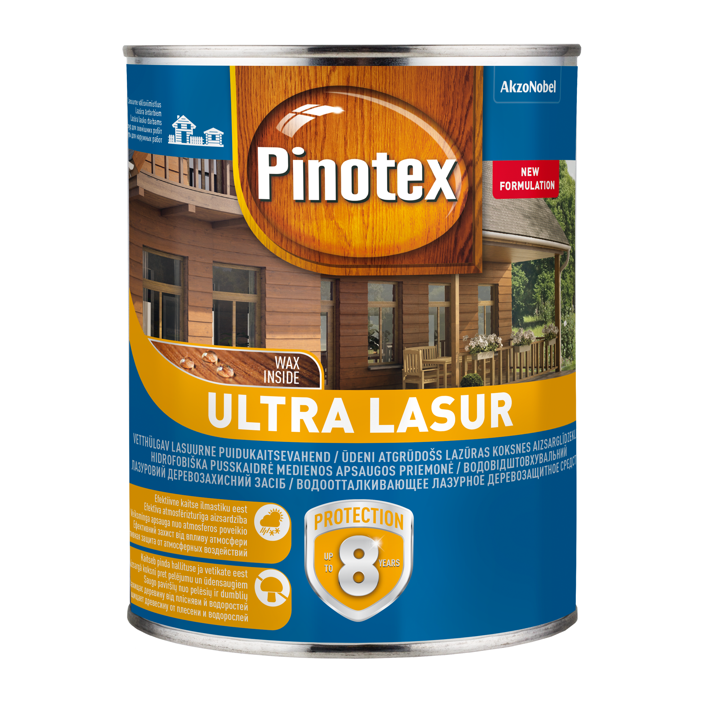 Пропитка декоративная для защиты древесины Pinotex Ultra AWB полуглянцевая калужница 1 л