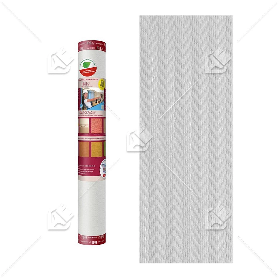 Стеклообои под покраску Wellton Optima Зигзаг 1х25 м