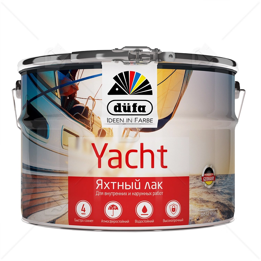 Лак яхтный алкидно-уретановый Dufa Yacht полуматовый 10 л