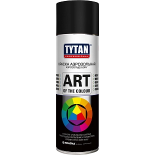 Краска универсальная аэрозольная акриловая Tytan Professional Art of the colour матовая RAL 9004 черная 400 мл