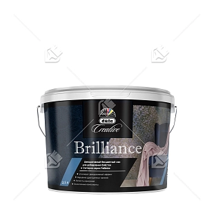 Лак декоративный акриловый Dufa Creative Brilliance полуматовый бесцветный 2,5 л.