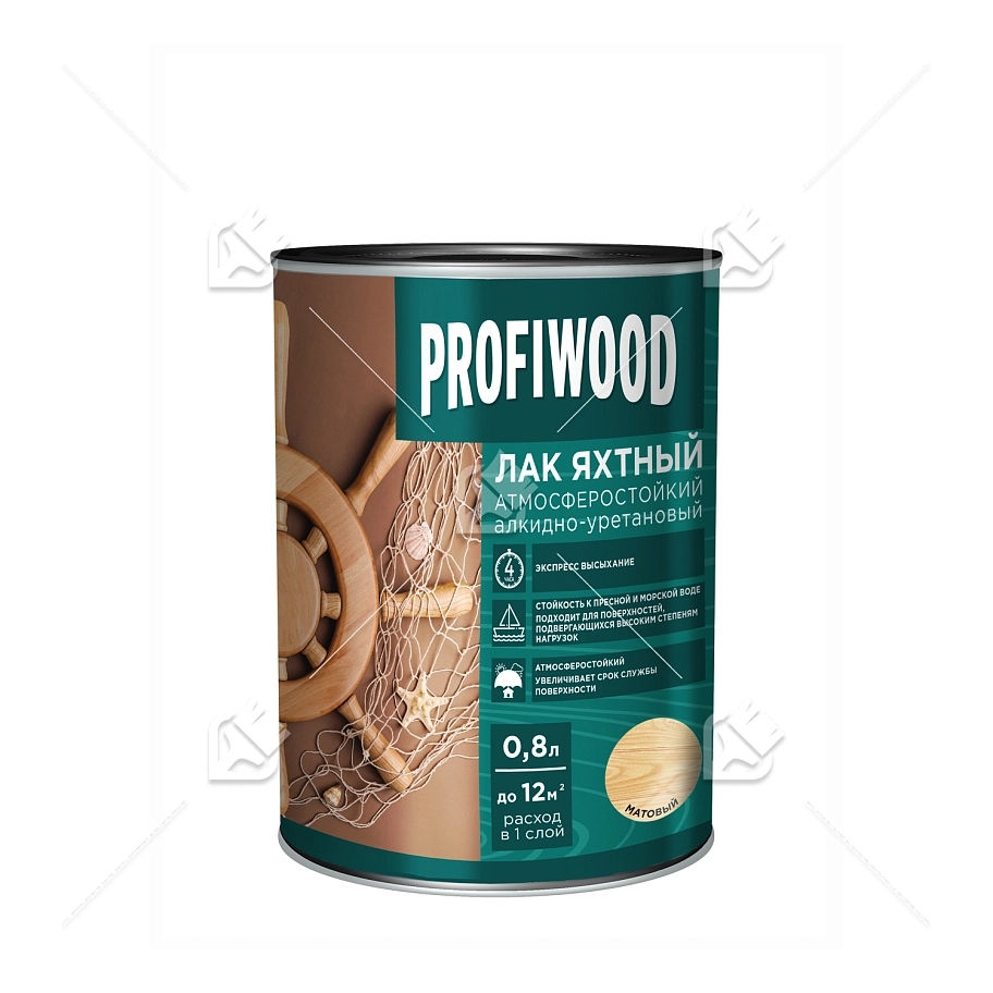 Лак яхтный Profiwood атмосферостойкий алкидно-уретановый матовый 0,8 л