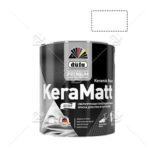 Краска для стен и потолков сверхпрочная Düfa Premium KeraMatt Keramik Paint глубокоматовая база 1 0,9 л