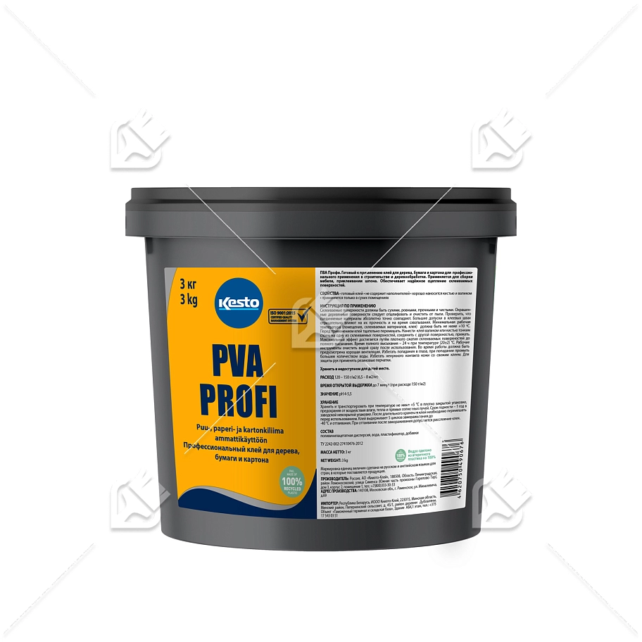 Клей ПВА универсальный D2 Kesto 3кг.