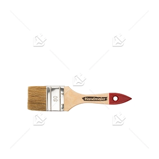 Кисть плоская Handmaler светлая натуральная щетина деревянная лакированная ручка 50 мм.
