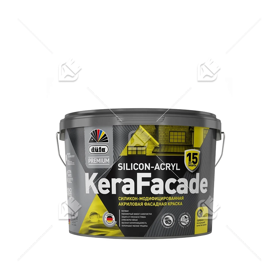 Краска фасадная акриловая силикон-модифицированная Dufa Premium Kerafacade матовая база 1 2,5 л