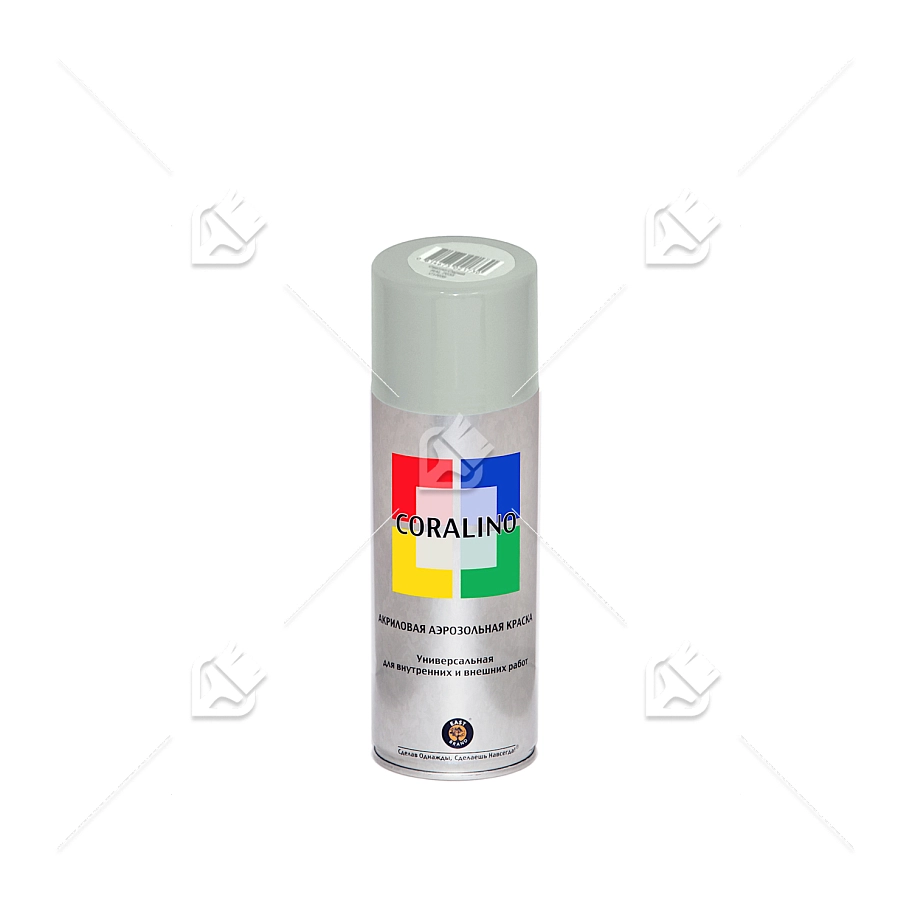 Краска универсальная аэрозольная акриловая Coralino глянцевая RAL 7035 Светло-Серый 520 мг.