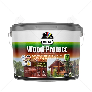 Пропитка декоративная для защиты древесины Dufa Wood Protect орех 9 л