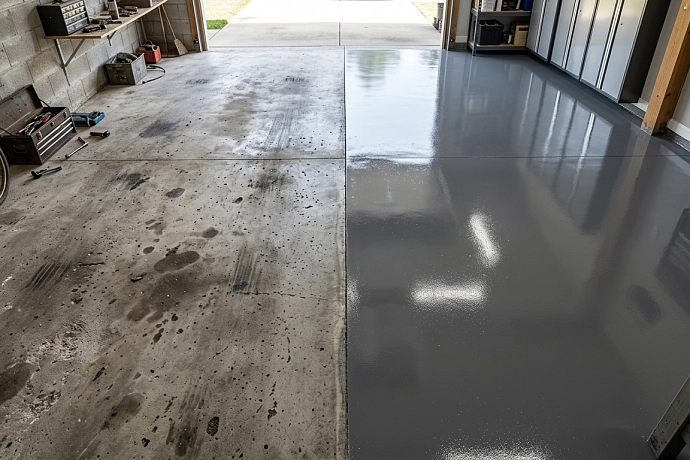 Чем покрасить бетонный пол в гараже: выбор краски и технология нанесения