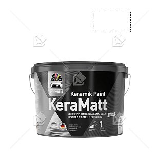 Краска для стен и потолков сверхпрочная Düfa Premium KeraMatt Keramik Paint глубокоматовая база 1 9 л