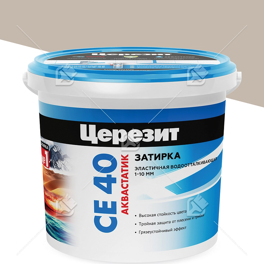 Затирка для швов до 10 мм. водоотталкивающая Церезит СЕ 40 Aquastatic 43 багама 1 кг.