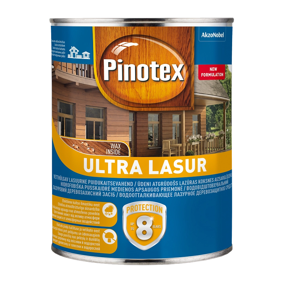 Пропитка декоративная для защиты древесины Pinotex Ultra AWB полуглянцевая калужница 1 л