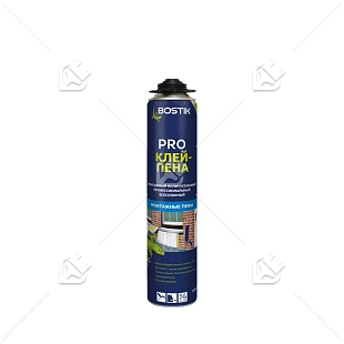 Клей-пена монтажный полиуретановый пистолетный всесезонный Bostik PRO 700 мл