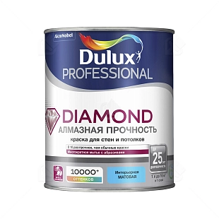 Краска для стен и потолков водно-дисперсионная Dulux Diamond Matt матовая база BW 1 л.